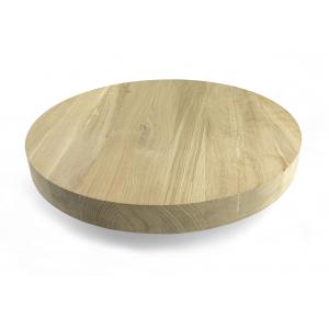 Massief eiken tafelblad rond 40 cm