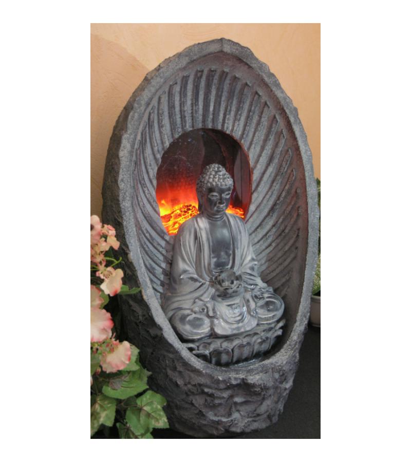 Boeddha met vuur waterornament