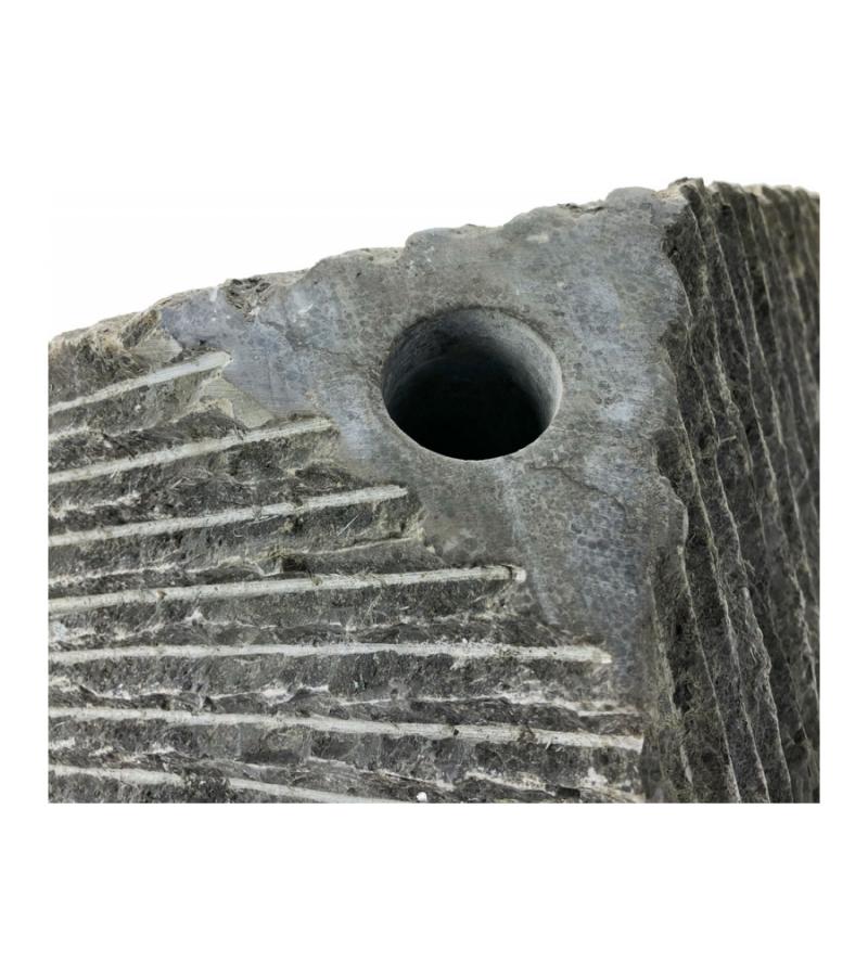 Kubus waterornament natuursteen 38 cm doorsnede