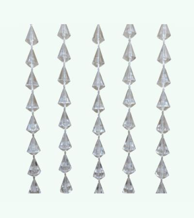 Vliegengordijn PVC diamant transparant 90x200cm