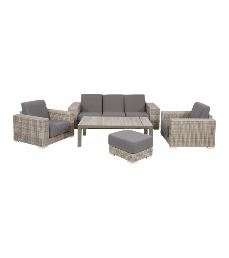 London loungeset wicker taupe