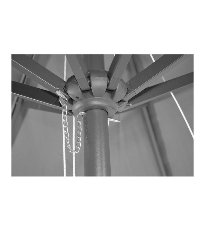 Stokparasol Virgo 400 cm grijs