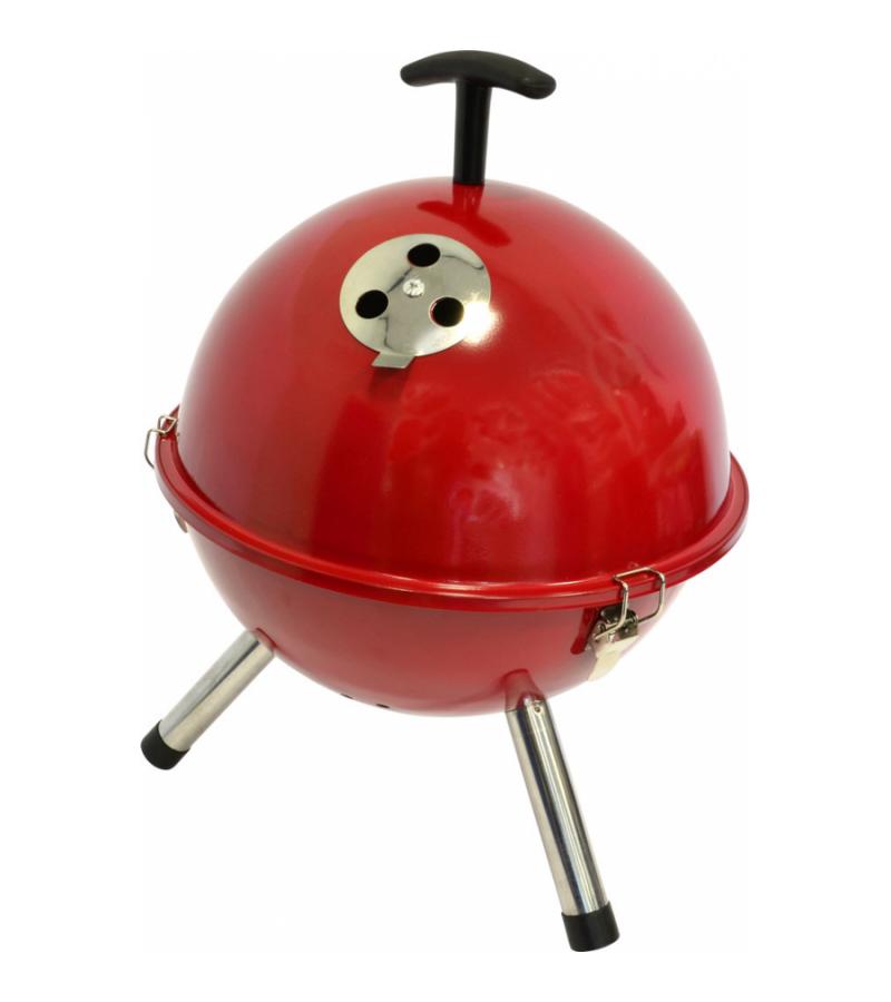 Tafelbarbecue rond rood