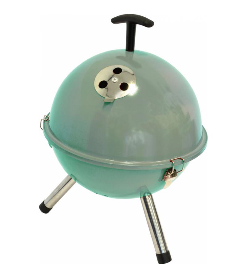 Tafelbarbecue rond turquoise