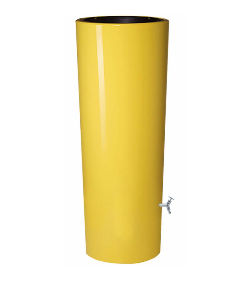 Garantia regenton met bloembak 350 liter geel