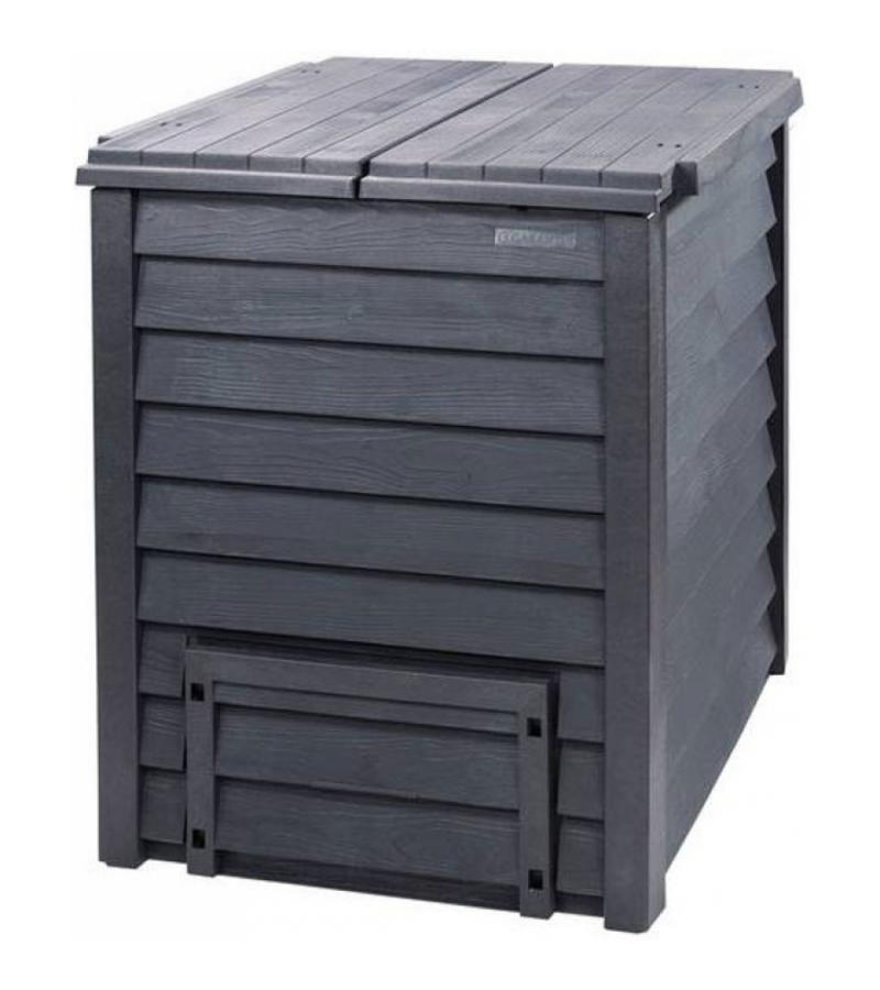 Garantia compostbak Thermo-Wood 600L bruin-zwart met beluchtingsplaat