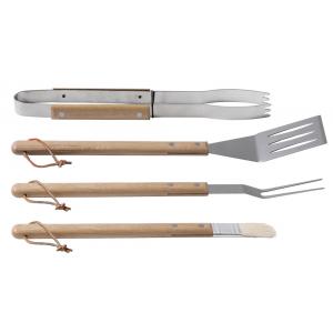 Afbeelding GARDEN GRILL 4-DELIGE SET LUXE HOUT door Tuinexpress.nl