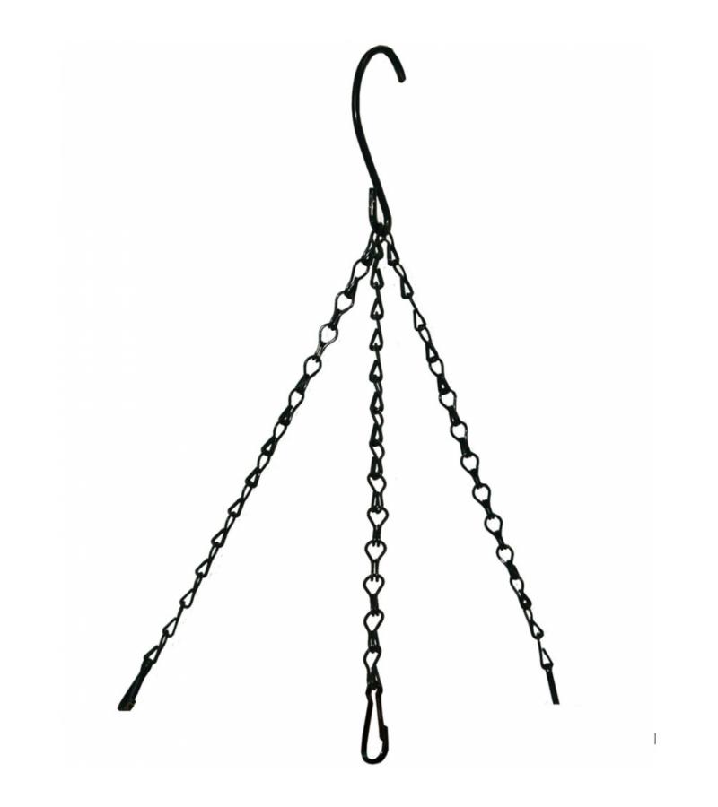 Ketting voor hanging basket zwart gecoat Ø 35 cm