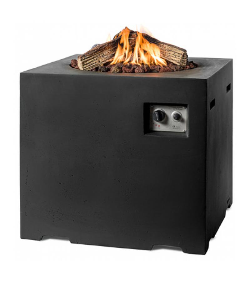 Cocoon vuurtafel lounge&dining vierkant zwart