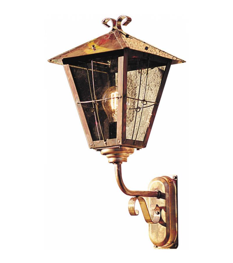Wandlamp Fenix met rookkleurig glas opwaarts