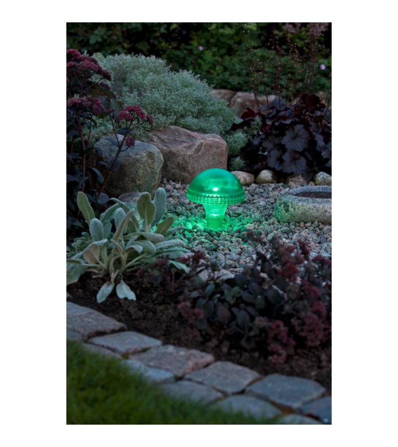 Led solarlamp assisi paddestoel groen