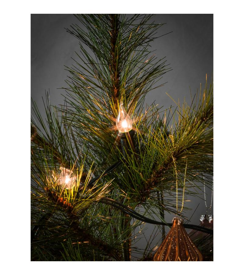 Kerstboomverlichting met 20 vlamvormige kaarslampen