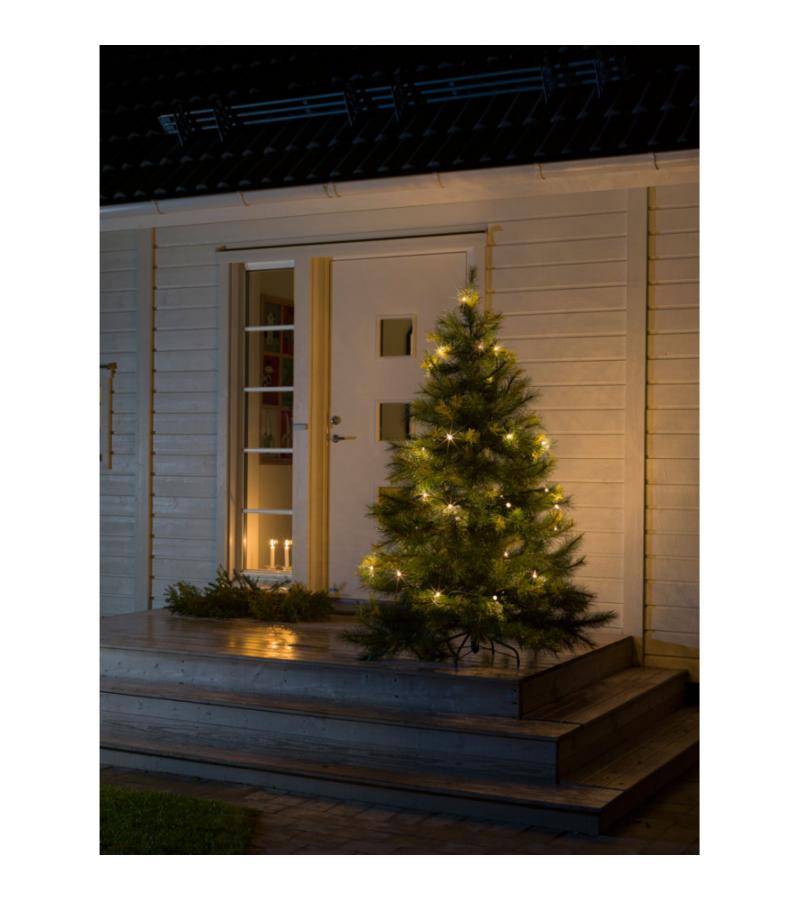 Kerstboomverlichting met 30 vlamvormige kaarslampen outdoor
