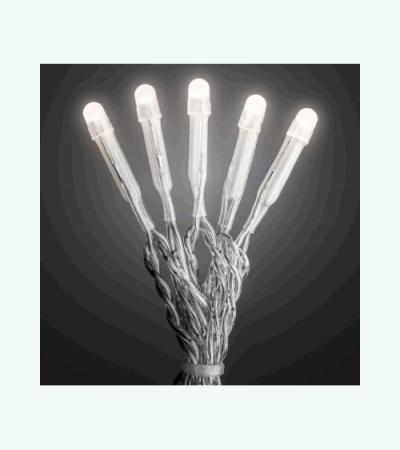 Micro LED lichtsnoer transparant met 100 warm witte lampen