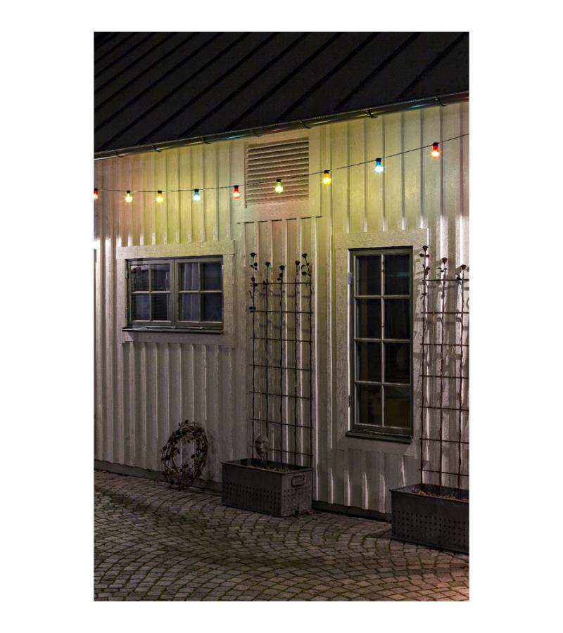 LED feestverlichting met gekleurde lampen