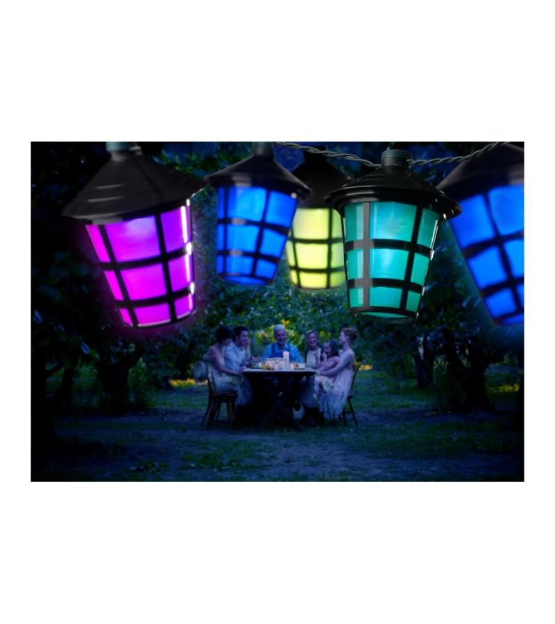 LED feestverlichting met 40 gekleurde lampionnen