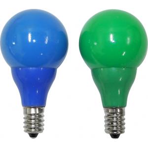 LED lichtbron e14 groen - blauw voor feestverlichting