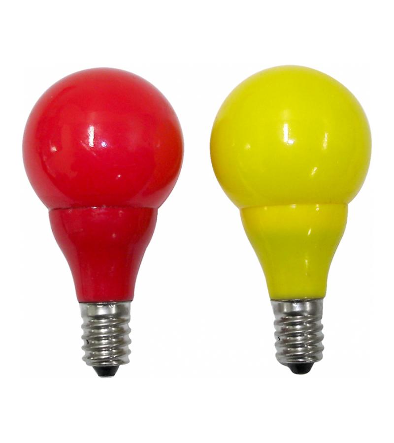 LED lichtbron e14 rood - geel voor feestverlichting