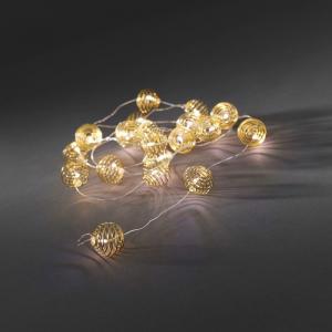 Prachtige LED lichtketting met metalen ballen