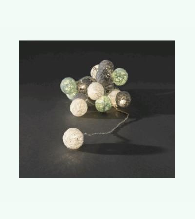 LED cotton balls lichtsnoer nature 3.5cm
