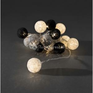 Dagaanbieding - LED cotton balls lichtsnoer monochrome 3.5cm dagelijkse koopjes