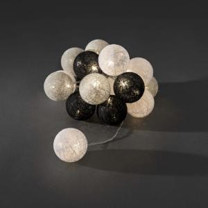 Dagaanbieding - LED-cotton-balls-lichtsnoer-monochrome-6cm dagelijkse koopjes