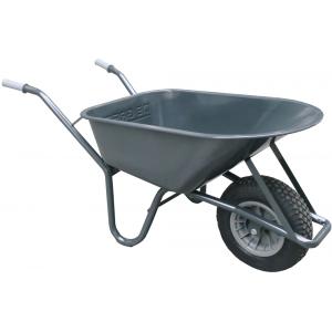 Afbeelding Metalen bouwkruiwagen 85 liter grijs met binnen- en buitenband door Tuinexpress.nl