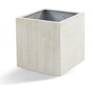Grigio plantenbak Cube L antiek wit betonlook