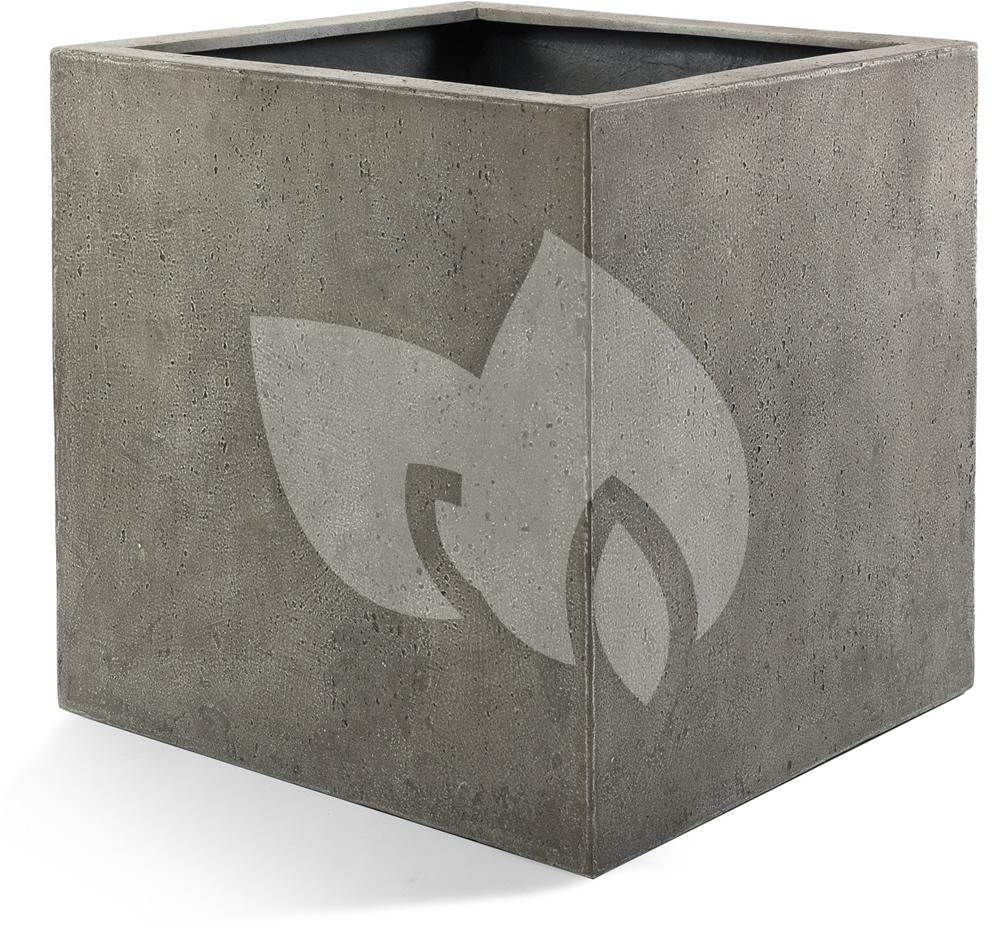 Het kantoor Saga Expertise Luca Lifestyle Grigio plantenbak Cube L betonlook | Tuinexpress.nl