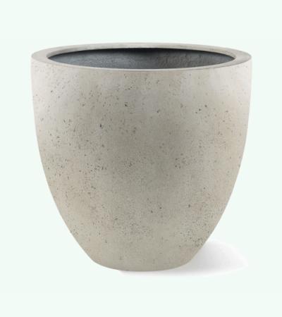 Grigio plantenbak Egg Pot S antiek wit betonlook