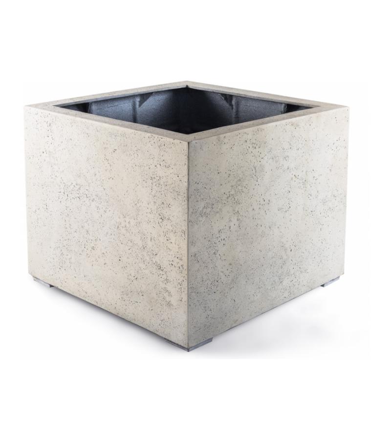 Grigio plantenbak Low Cube L antiek wit betonlook
