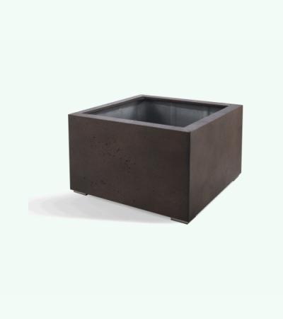 Grigio plantenbak Low Cube L roestig metaal betonlook