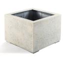 Grigio plantenbak Low Cube S antiek wit betonlook