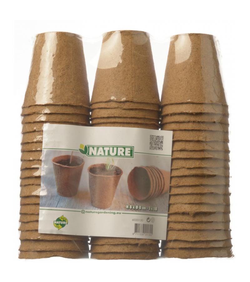 Afbreekbare kweekpotjes rond 8.5x8 cm 54 stuks