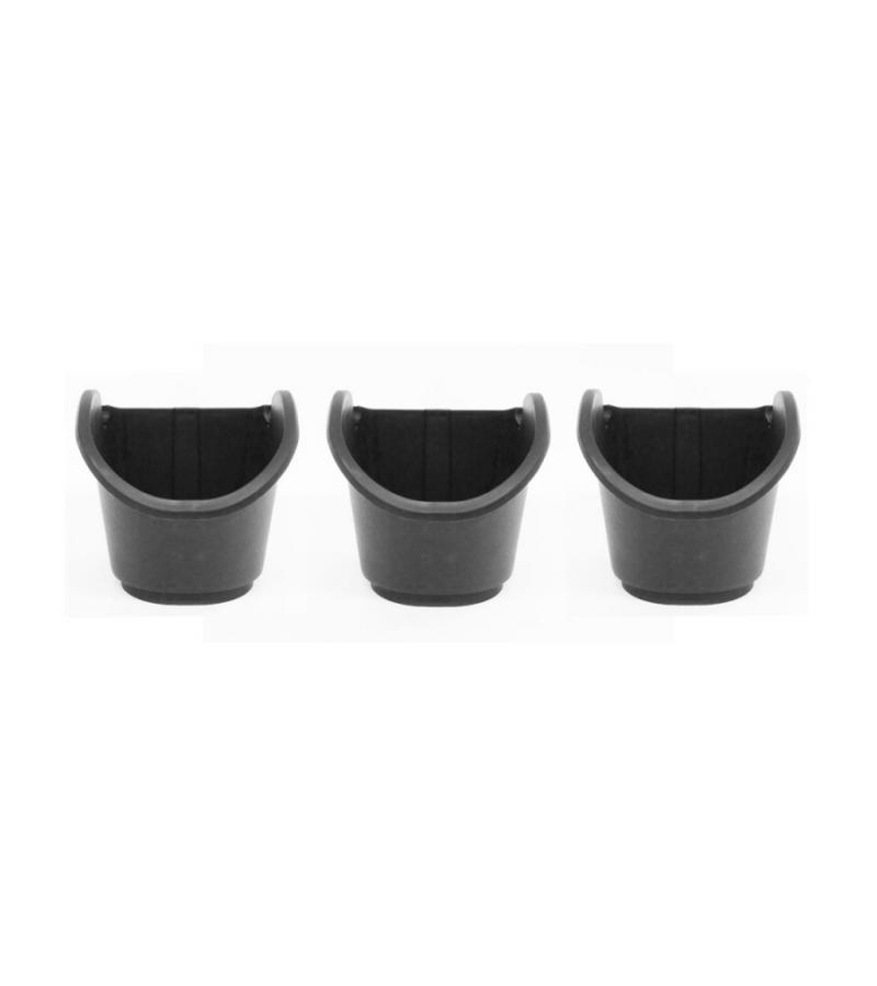 Vierkante potten 0,9l voor verticaal tuinierset zwart