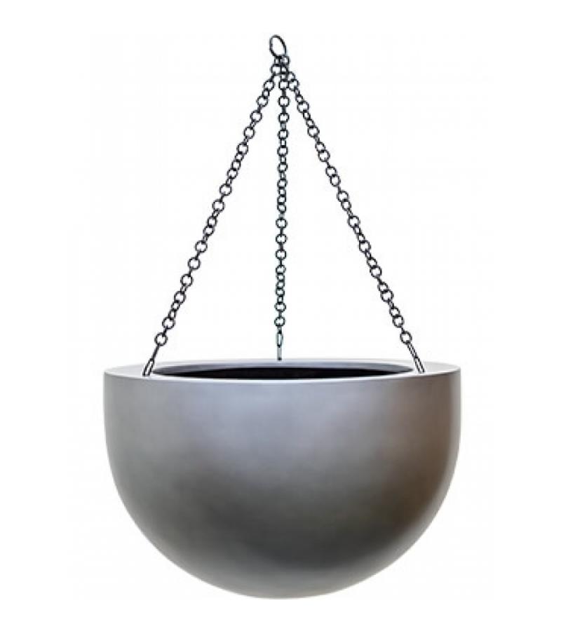 Gradient hanging bowl matt grey L
