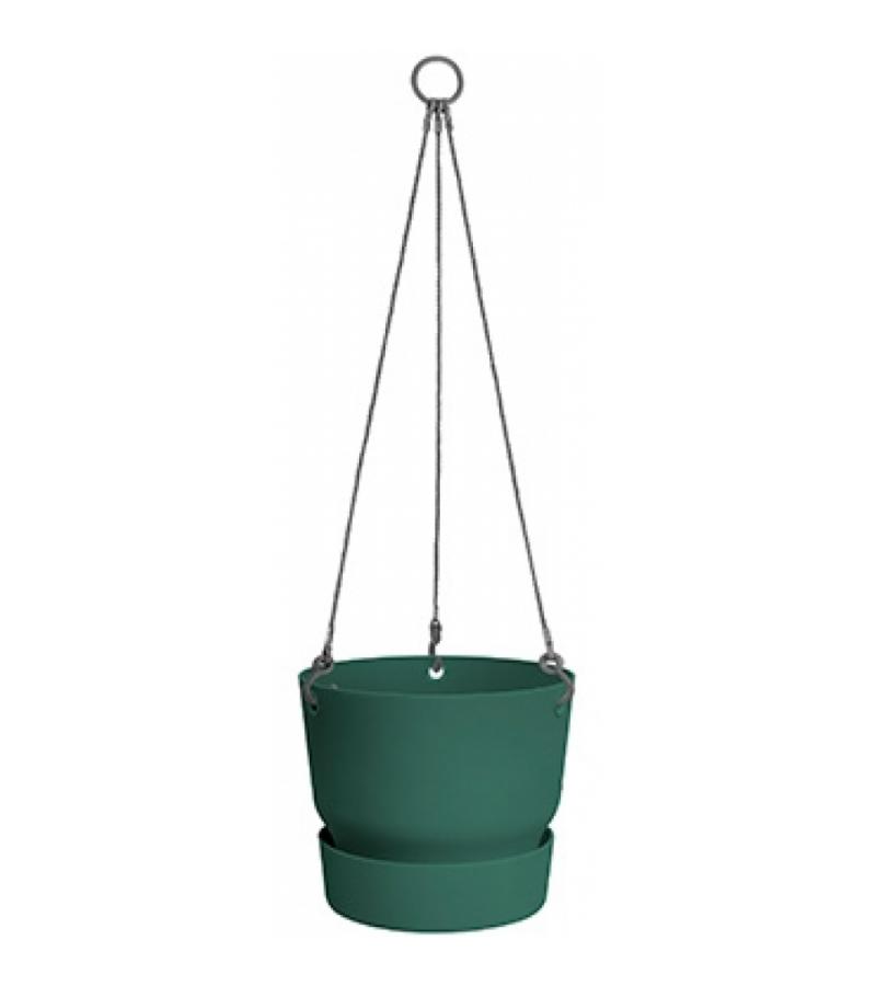 Elho greenville leaf green hanging basket