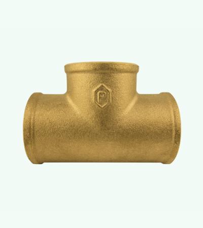 Messing t-stuk met binnendraad 1" inch