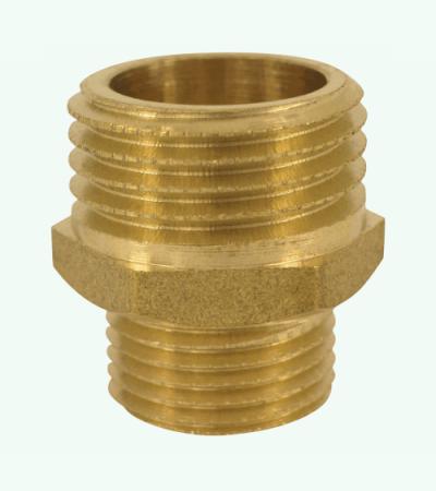 Messing verloopnippel met buitendraad 1 x 3/4 inch