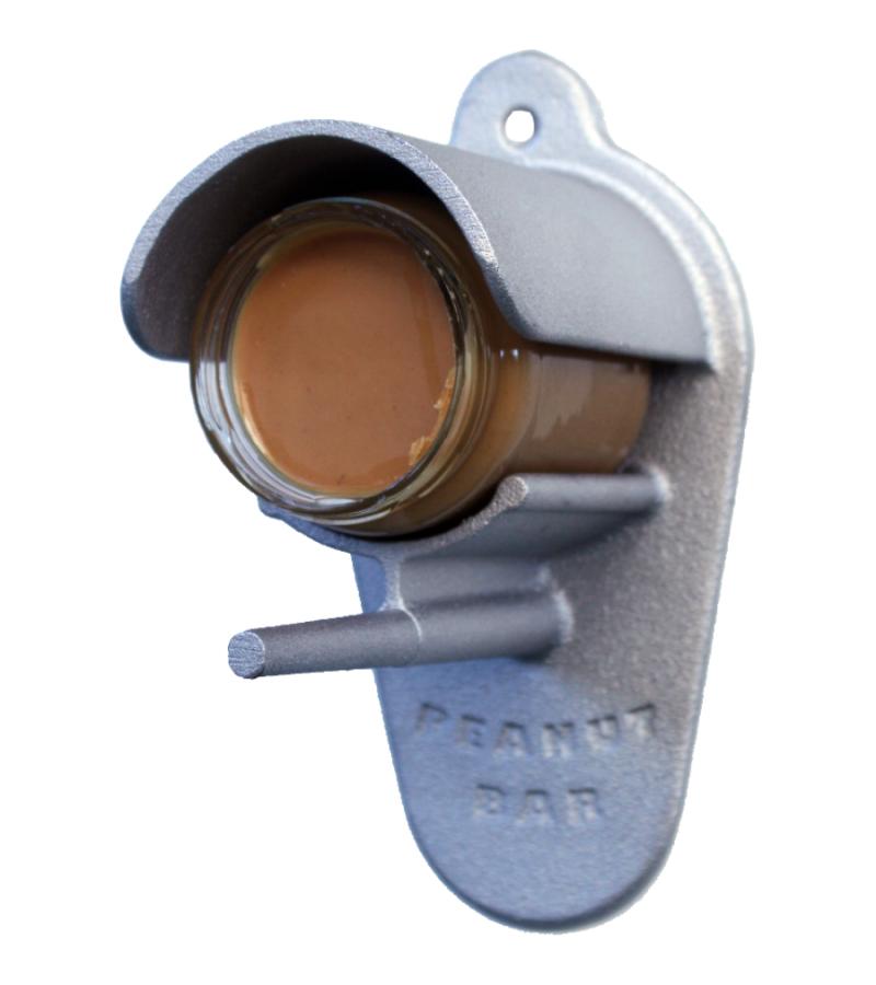 Peanutbar zilver vogel voederhuisje