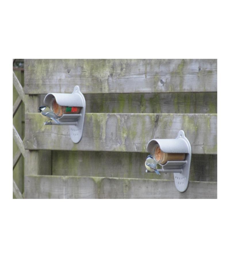 Peanutbar zilver vogel voederhuisje