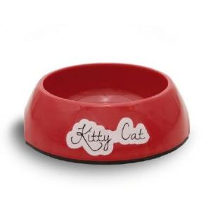Melamine eetbak kitty cat rood