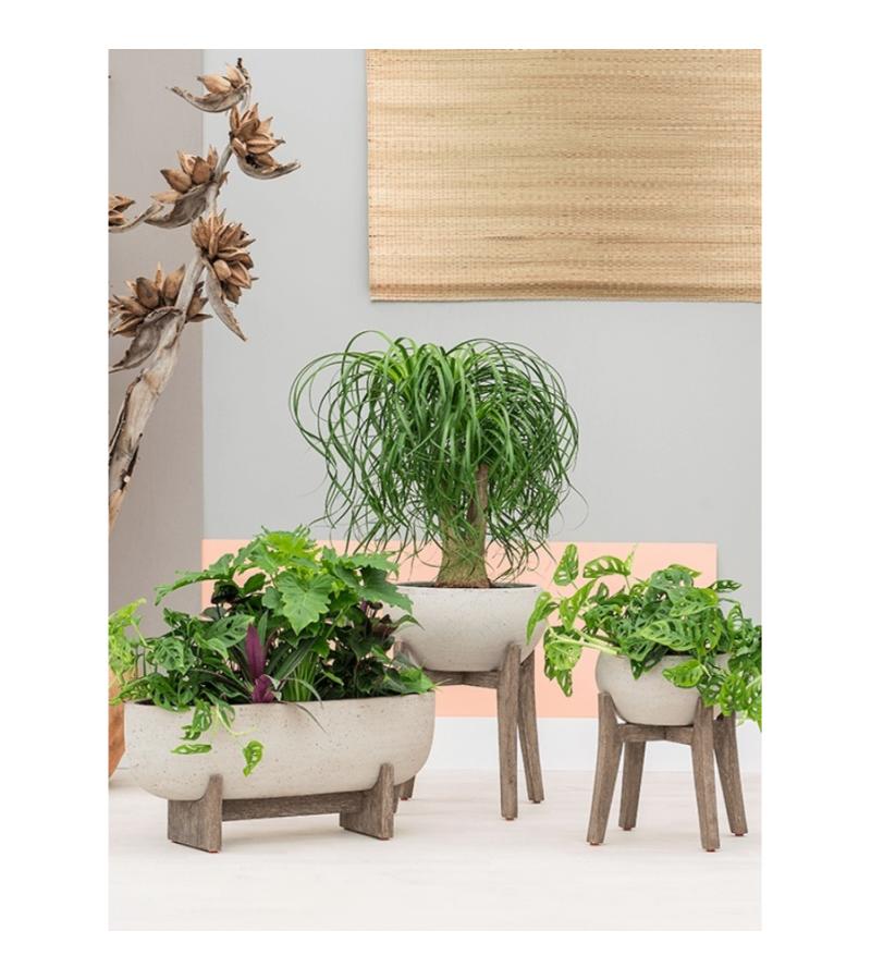 Pottery Pots Shelby S beige washed 64 cm ovale bloempot op poten