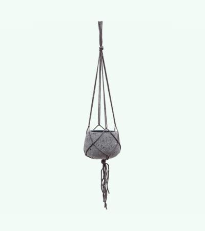 Stone Eco-line hangpot 20x15 cm grijs