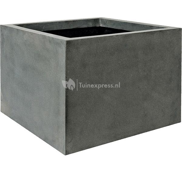 Lotsbestemming Birma vergelijking Pottery Pots Jumbo 70x70x53 cm grijs vierkante plantenbak | Tuinexpress.nl