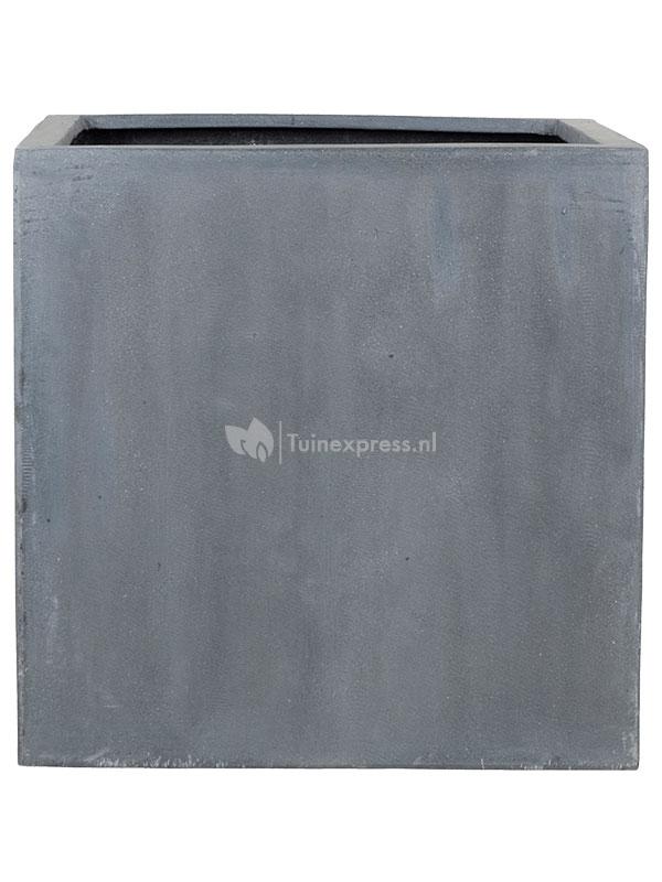 Uitgraving Ciro Toneelschrijver Pottery Pots Naturel Block 50x50x50 cm grijs vierkante plantenbak |  Tuinexpress.nl