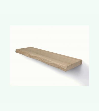 Zwevende wandplank eiken boomstam 40 x 20 cm