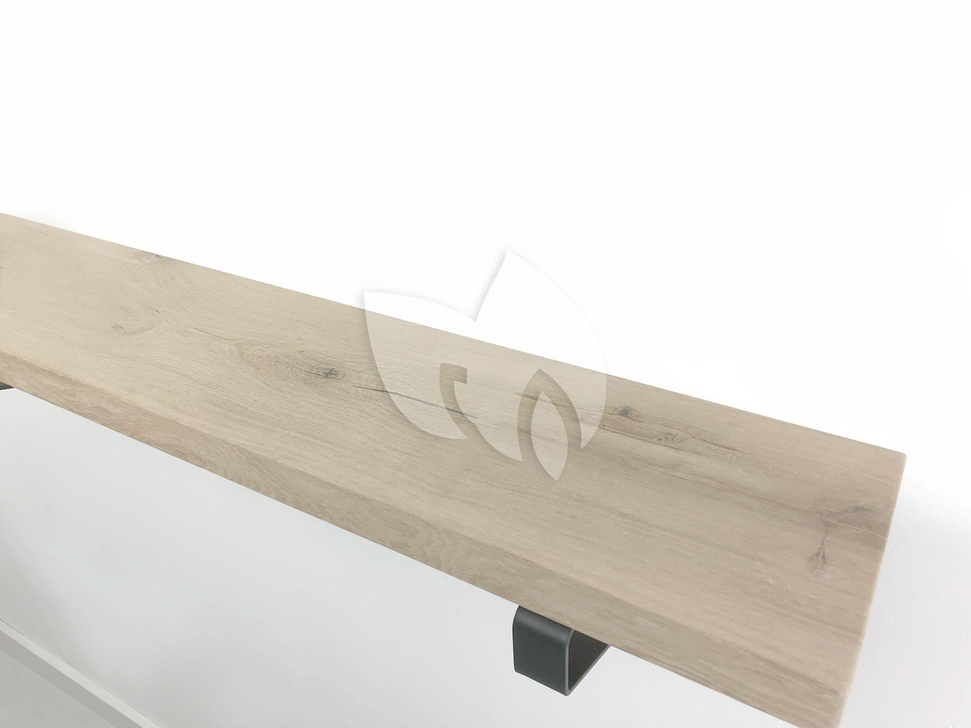 Misbruik zuiger werkzaamheid Wood Brothers Eiken wandplank massief recht 50 cm op 20 cm diepe  plankdragers | Tuinexpress.nl