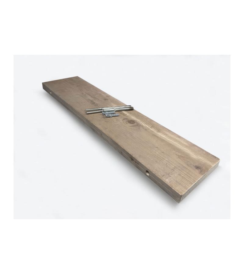 Zwevende wandplank gebruikt steigerhout 120 x 20 cm