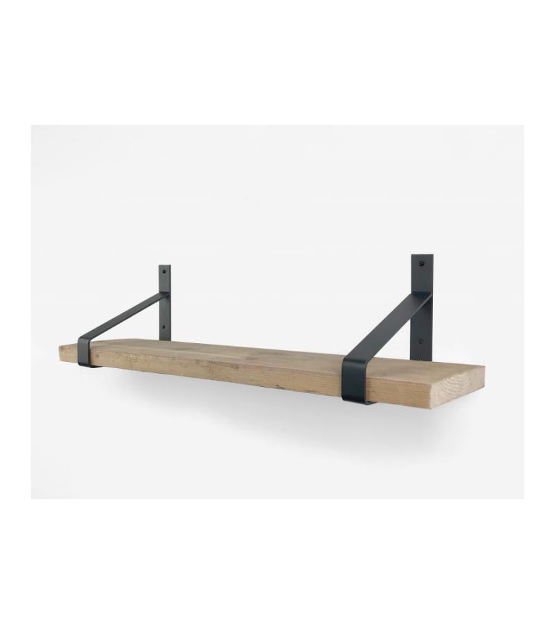 Steigerhout wandplank gebruikt 120 x 20 cm inclusief plankdragers